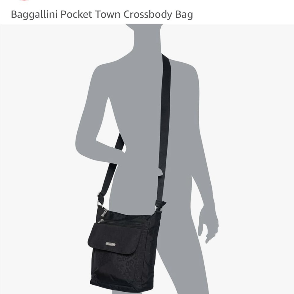 Baggallini Black Leopard Print Women's crossbody - Picture 11 of 12